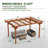 12 X 10 FT Outdoor Wood Pergola, Wooden Grape Pergola For Climbing Plant Support For Garden, Patio, Backyard, Deck, Brown