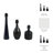 Set Of 3 8/11/15" Olympia Blue Ceramic Bottles