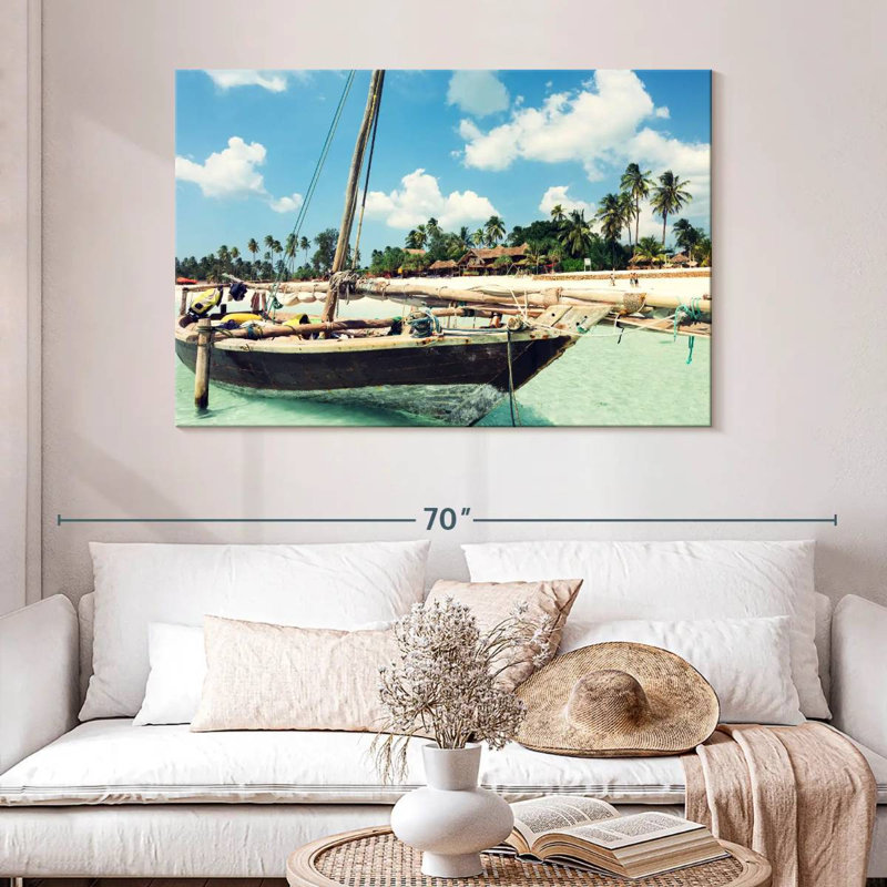 Bateau Mehar Zanzibar Island, H 32 po x l 48 po