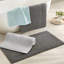 Tapis pour salle de bain réversible 100% coton 20 x 30 po gris 3000 g / m² - Doux et fonctionnel, lavable à la machine, facile à nettoyer, antidérapant recommandé-1895427426