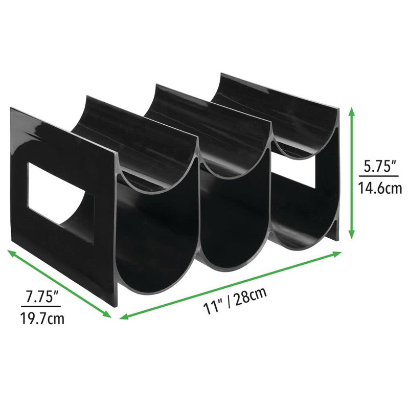 Arthenia 6 Bottle Tabletop Wine Bottle Rack, Black