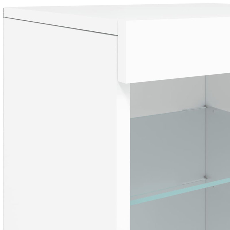 Basima 41 cm W Glass Server, White