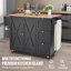 Armoire de rangement sur roulettes avec tiroir et tablettes pour îlot de cuisine