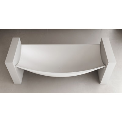 70.75'' x 33.5'' Wall Mounted Soaking Resin Bathtub