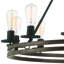 Lustre en forme de bougie à roulettes en acier à intensité variable de 18 lumières Philly avec accent de bois certifié UL-1262118486