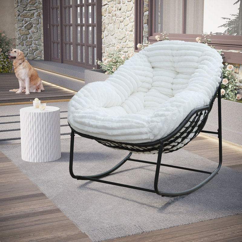 Chaise Rockong, White