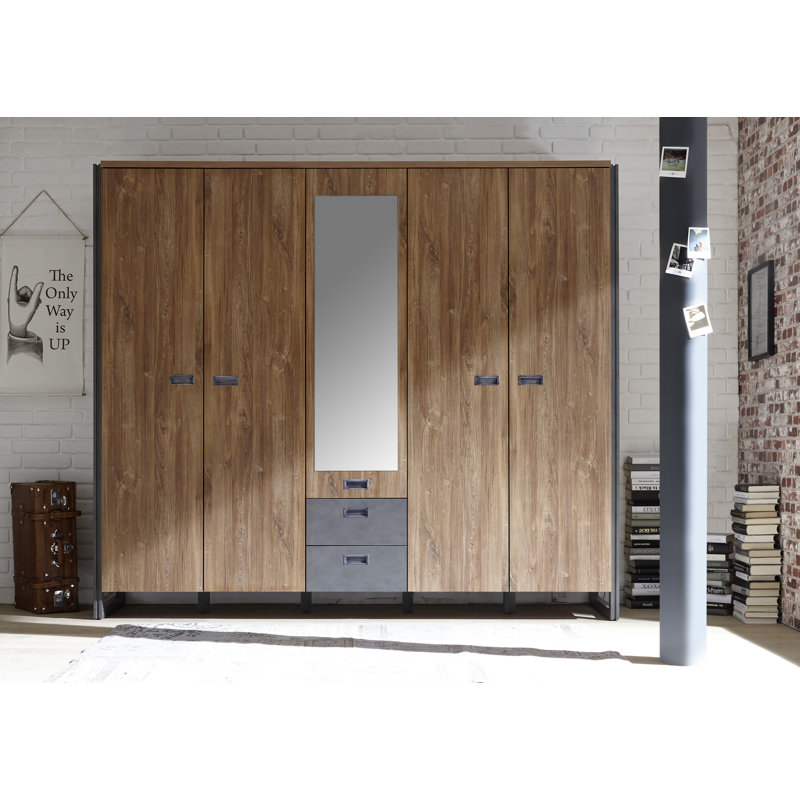 Mikel 5 Door Manufactured Wood Wardrobe