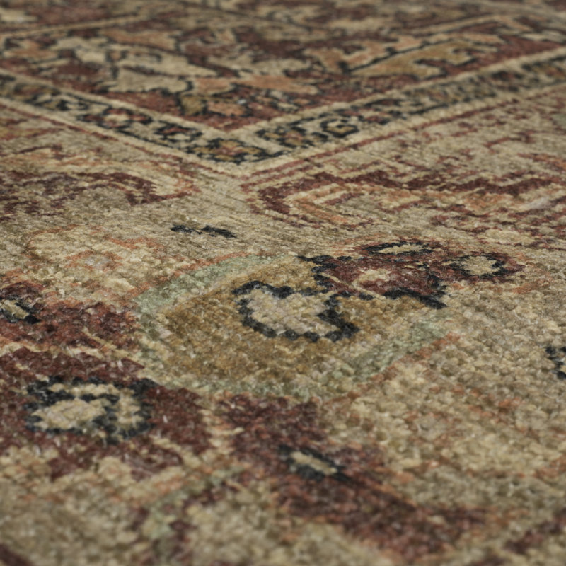 Athi River Red 8' x 10' Stain-Resistant Synthetic Area Rug