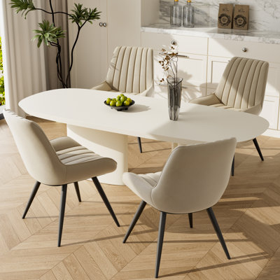 Modern Dining Chairs, 21.6"L*18.5"W*32.8"H, Tech Fabric Upholstery with Stylish Design, Sofa-Level Cushioning, Pet-Friendly, Durable Scratch Resistant, for Kitchen, Dining Room or Home Office