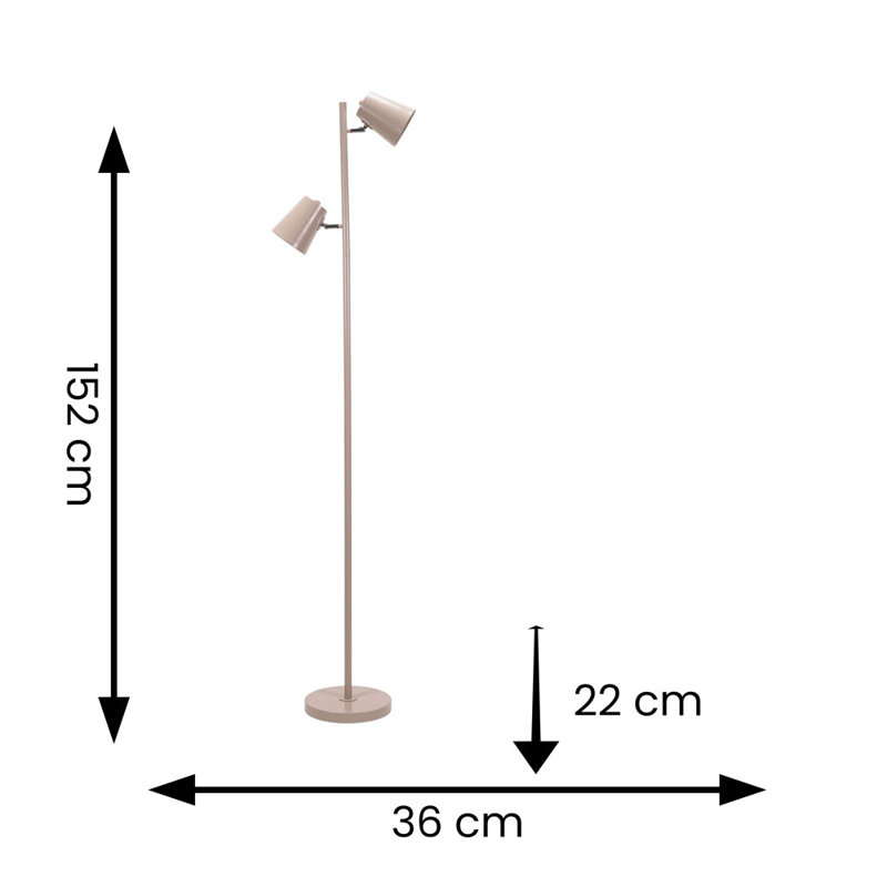Reydan 152cm Traditional Floor Lamp, No, Natural
