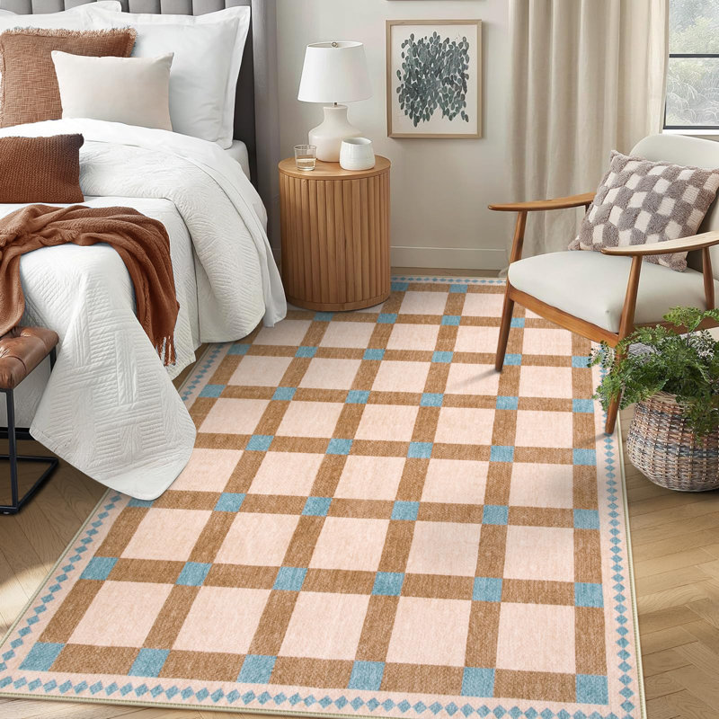Tapis à motifs géométriques modernes et résistants aux taches Vilena, Rectangle 4pi x 6 pi