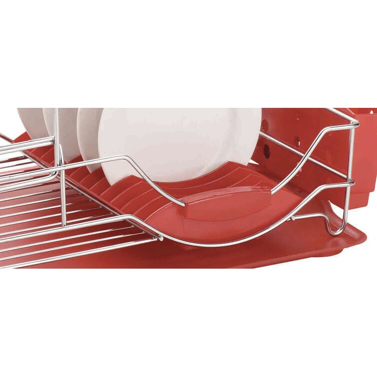 Home Basics Dish Drainer Deluxe, Red - Yahoo Shopping