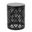 Tables de bout en métal en S / 2, structure moderne en fer découpé, fer thermolaqué, sans assemblage, tailles l 13,75 po x P 13,75 po x P 18,00 po et l 11,75 po x P 11,75 po x H 15,75 po Cadre,-1740892524
