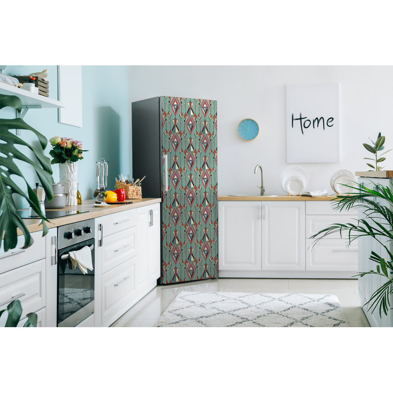 Abstract Non-Wall Damaging Door Decal, 190'' H x 70'' W