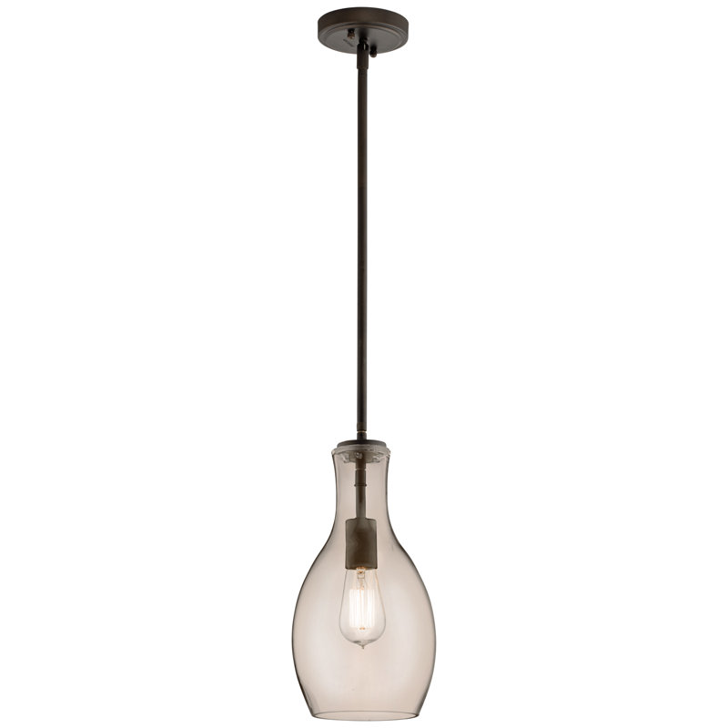 Haneesh 1 - Light Single Pendant, Olde Bronze, Champagne