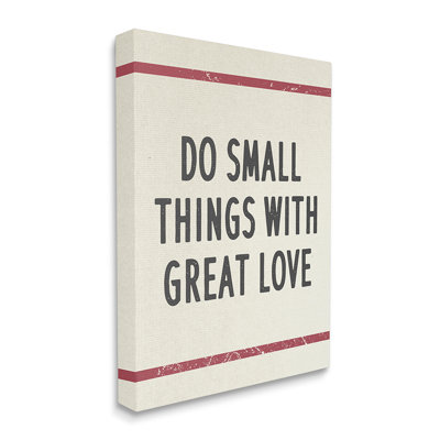«Do Things with Great Love Red Bistro Stripe» par Daphne Polselli - impression d'art graphique