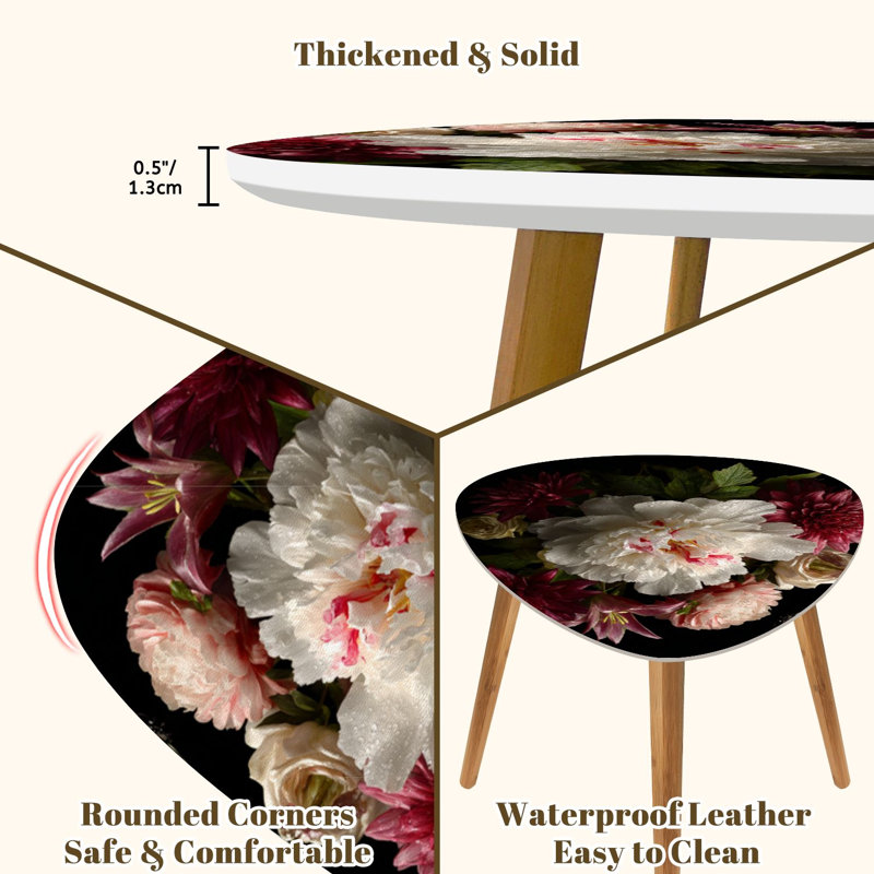 Ensemble de 2 tables basses gigognes Triangle