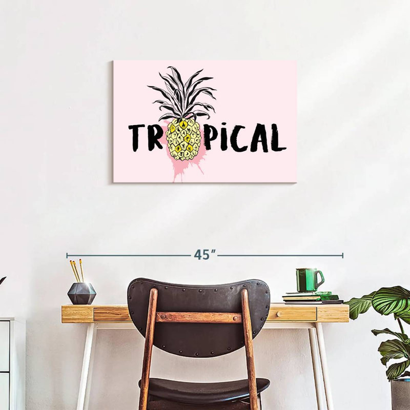 Yarlin Pineapple Typography, 20" H x 30" W