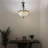 Spurlin Tiffany Pendant Lights Ceiling Light Beige Stained Glass Crystal Beans LED Bulbs Included 16"W*16"D*60"H