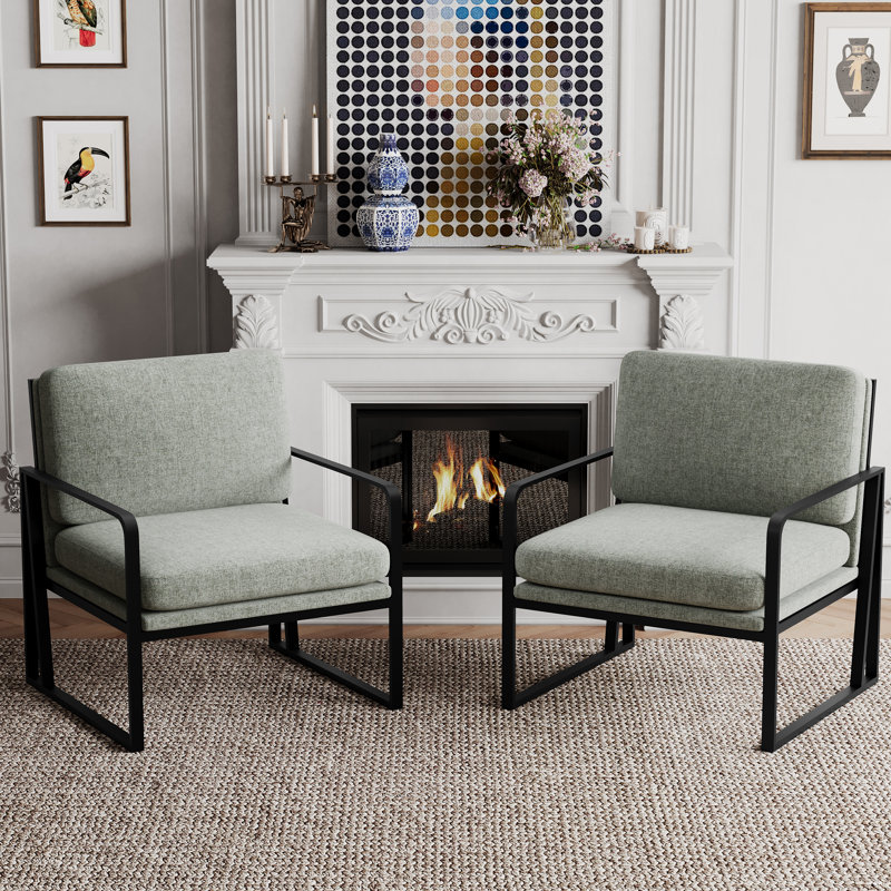 Fauteuil large de 26 po Marchant, Noir, noir, noir, noir, Gris anthracite