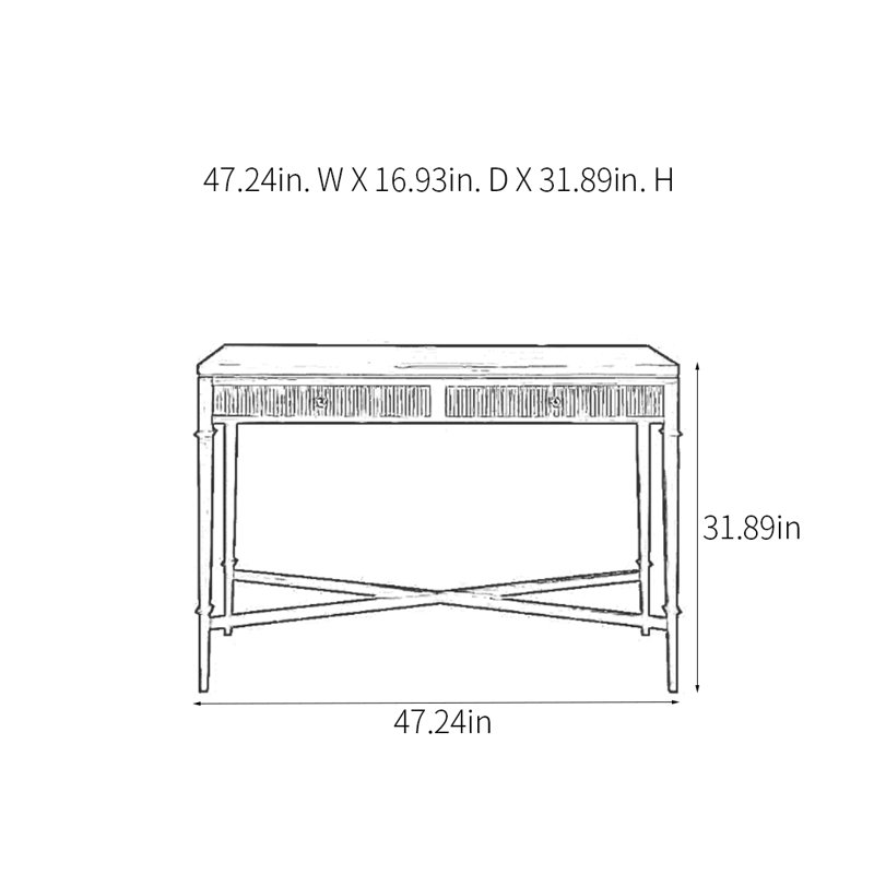 Console rétro avec tiroirs