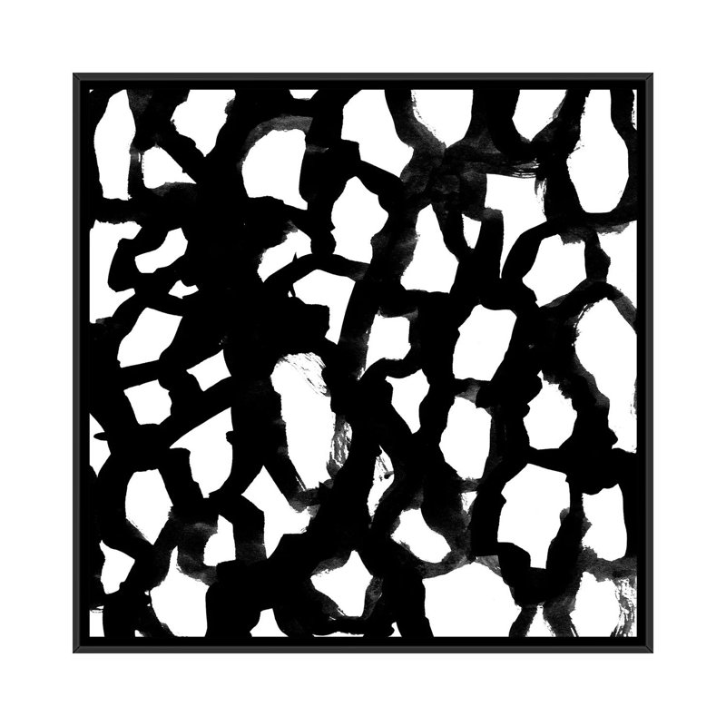 « elia b&w », reproduction d’art sur toile, H 18 po x l 18 po x P 1,5 po, Toile avec cadre noir