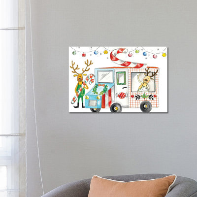 Reindeer Treats by Ani Del Sol - Wrapped Canvas Print