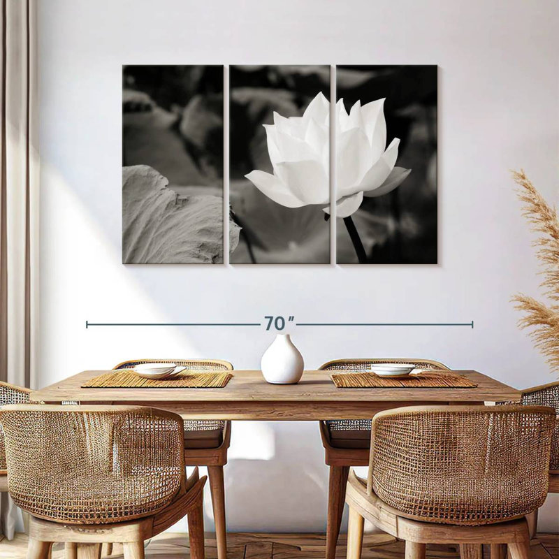 Harnek Pristine White Lotus, 36" H x 57" W