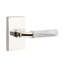 Select Round Privacy (Bed & Bath) Door Lever with Rectangle Rosette-1123499808-1123499807
