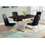 Dining Table, 60" Rectangular, Kitchen, Dining Room, Brown Laminate, Chrome Metal, Contemporary, Modern