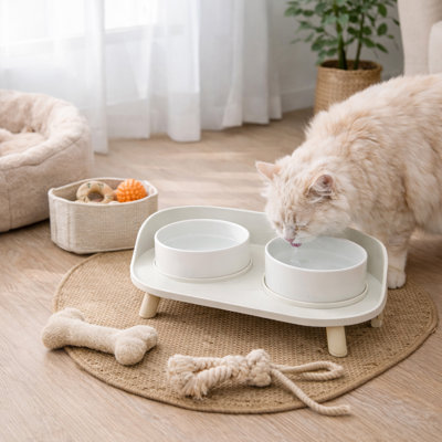 Azion Double Bowl Elevated Feeder