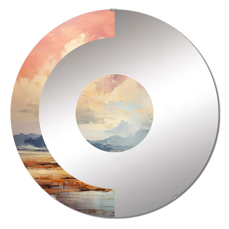 Dierolf - Miroir mural demi-cercle, 31,4 po x 31,4 po