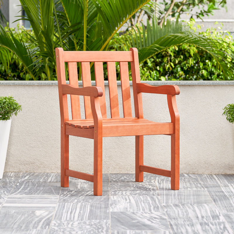 Fauteuil de patio en eucalyptus Delanie
