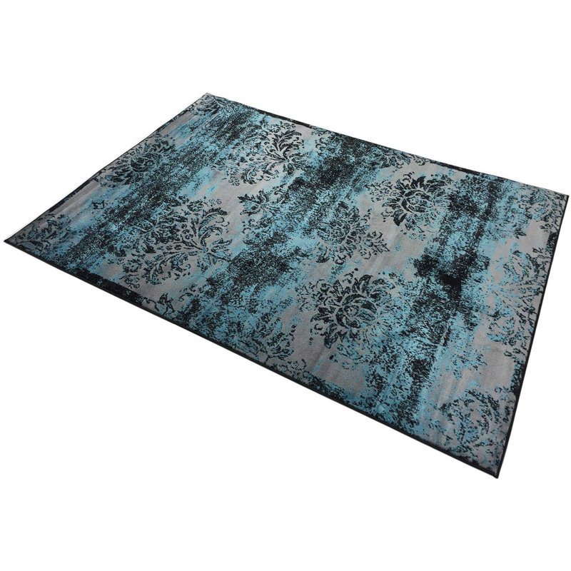 Tapis à motif damassé patiné, Rectangle 5 pi x 7 pi