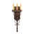 Rustic Lodge Steel Candle Wall Light