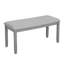 6 chaises de salle à manger rectangulaires en bois avec chaises rembourrées et banc, gris, surface de l'eau, espace design dans la chaise de bar, placage huilé, sièges en lin confortables