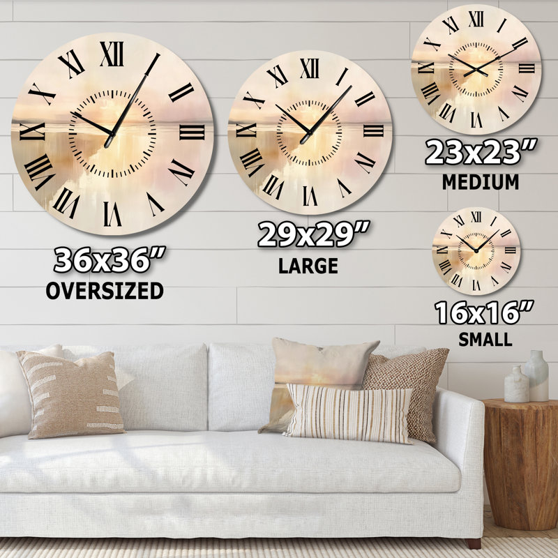 Horloge murale Blush Tide Glow, Surdimensionné