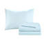 Édredon pour lit simple et drap - motif médaillon bleu marine, bordures brodées, ensemble de literie à la fois doux et polyvalent, taies décoratives, draps en microfibre,