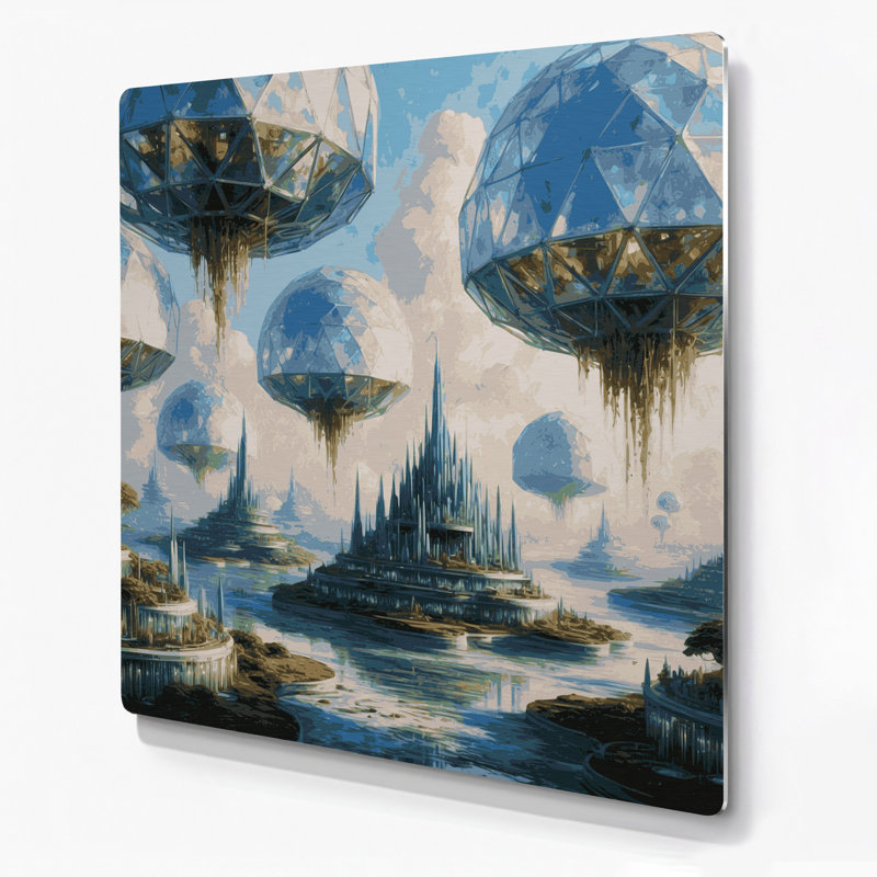 Art mural gris Sci Fi Dome