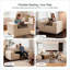 Fauteuil Boneless Cloud, fauteuil rembourré en mousse à mémoire de forme avec coussin décoratif, aucun assemblage requis-130150092-130150087