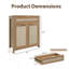Buffet en rotin, armoire de rangement de style campagnard avec tablette réglable, armoire de cuisine avec tiroir Boho