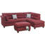 Canapé modulaire en velours rouge