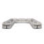 Canapé modulaire en cuir grainé italien inclinable 4 pièces Stanwinn-97964232