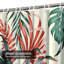 Rideau de douche imperméable à motif de feuilles de palmier tropical avec 12 crochets-803226880