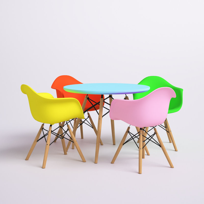 Ensemble de table de jeu et de chaises pour enfants Mccollom, Bleu / assorti