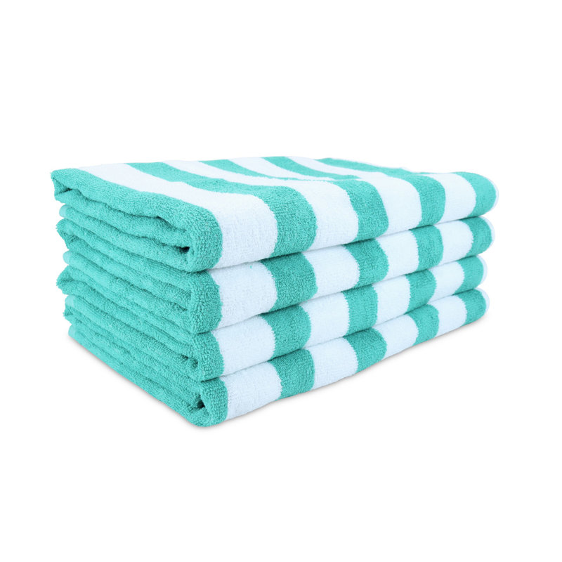 Serviette de plage Arkwright Cali Cabana 100% coton 30 x 60 (paquet de 4), Vert