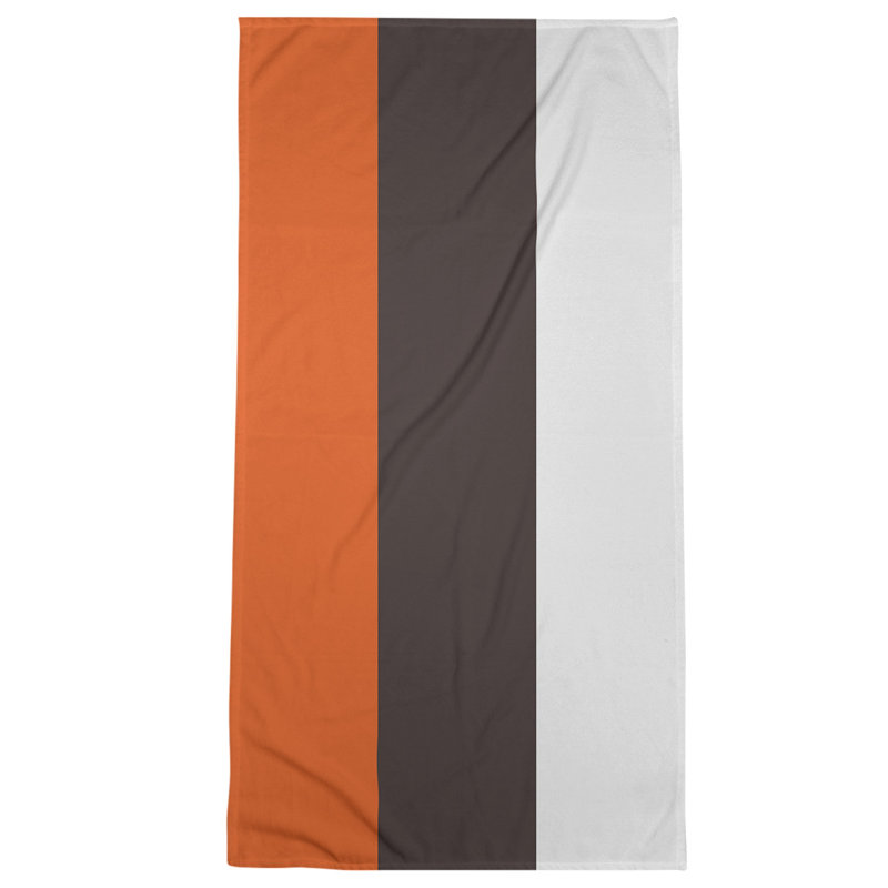 Bath Towel, Dark Orange/Brown/White
