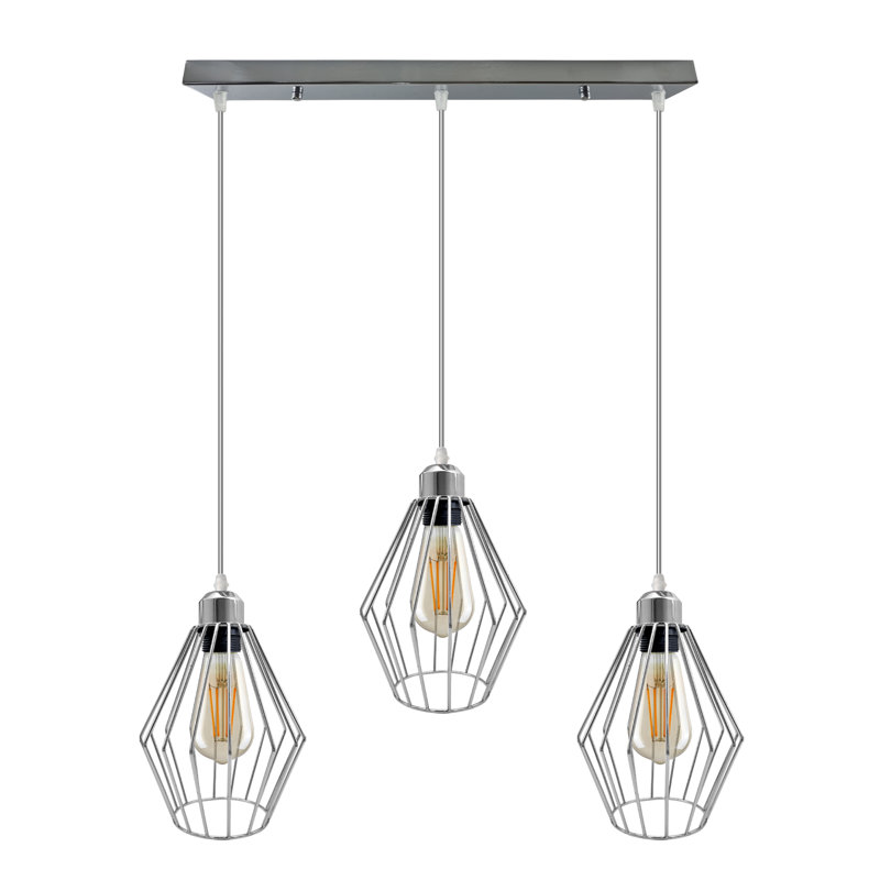 Luisana 3 - Light Chrome Kitchen Island Pendant, Yes
