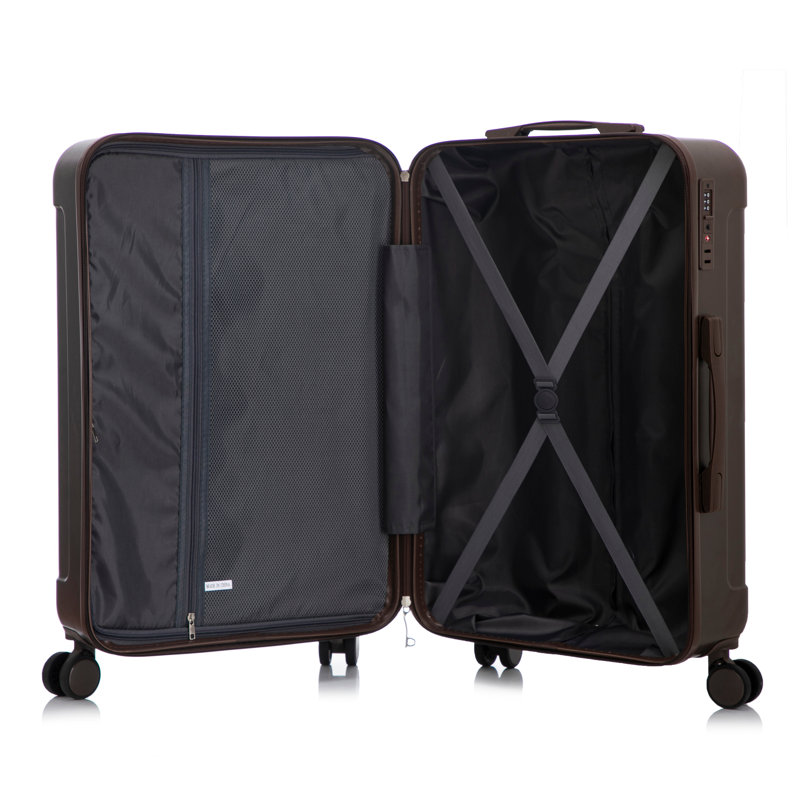 3-Piece ABS Spinner Luggage Set with TSA Lock & Ergonomic Handle