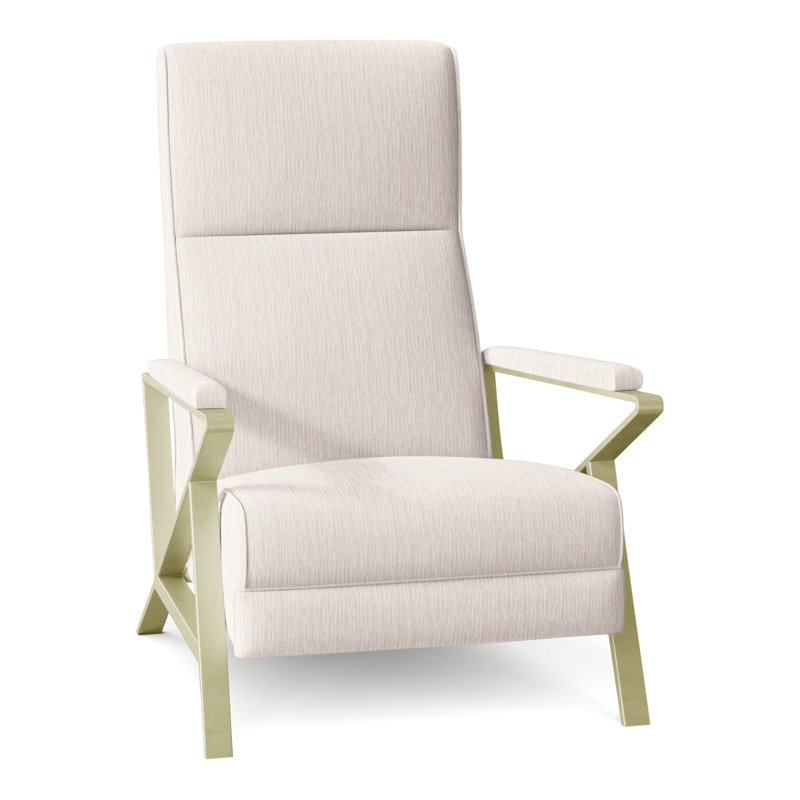 Infinity 28.25" Wide Manual Standard Recliner, Brushed Brass, Perigold Poros Eggshell
